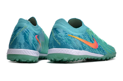 Nike Phantom GX 2 Elite TF Low-Tops Football Shoes - Green/Pink/Orange