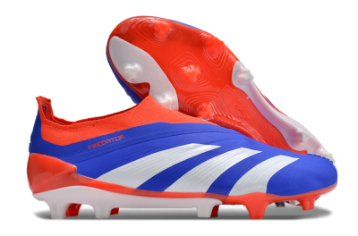 Adidas Predator Elite Laceless FG Low-Tops Football Boots - Blue/White/Red
