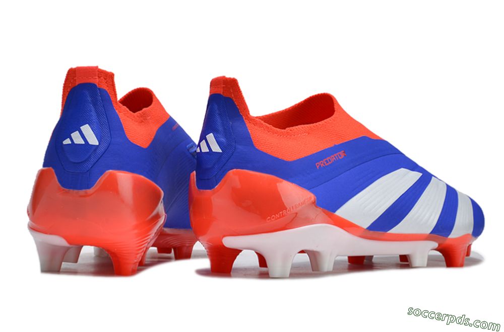 Adidas Predator Elite Laceless FG Low-Tops Football Boots - Blue/White/Red 6