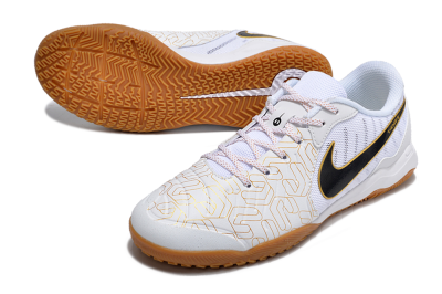 Nike Tiempo Legend 10 Academy IC Low-Tops Football Shoes - White/Gold/Black