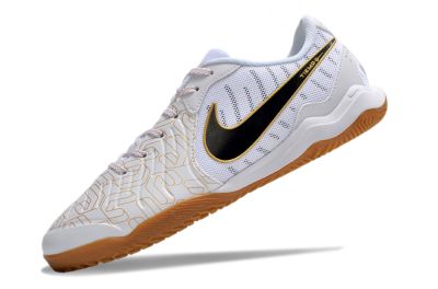 Nike Tiempo Legend 10 Academy IC Low-Tops Football Shoes - White/Gold/Black