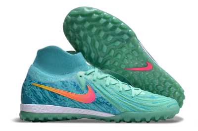 Nike Phantom Luna Elite NU TF High-Tops Football Shoes - Green/Pink/Orange