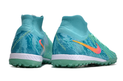 Nike Phantom Luna Elite NU TF High-Tops Football Shoes - Green/Pink/Orange