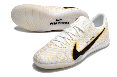 Nike Air Zoom Mercurial Vapor 15 Academy IC Low-Tops Football Shoes - White/Gold/Black