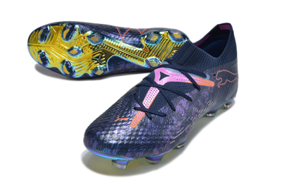 Puma Future Ultimate FG Low-Tops Football Boots - Blue/Pink/Orange/Gold