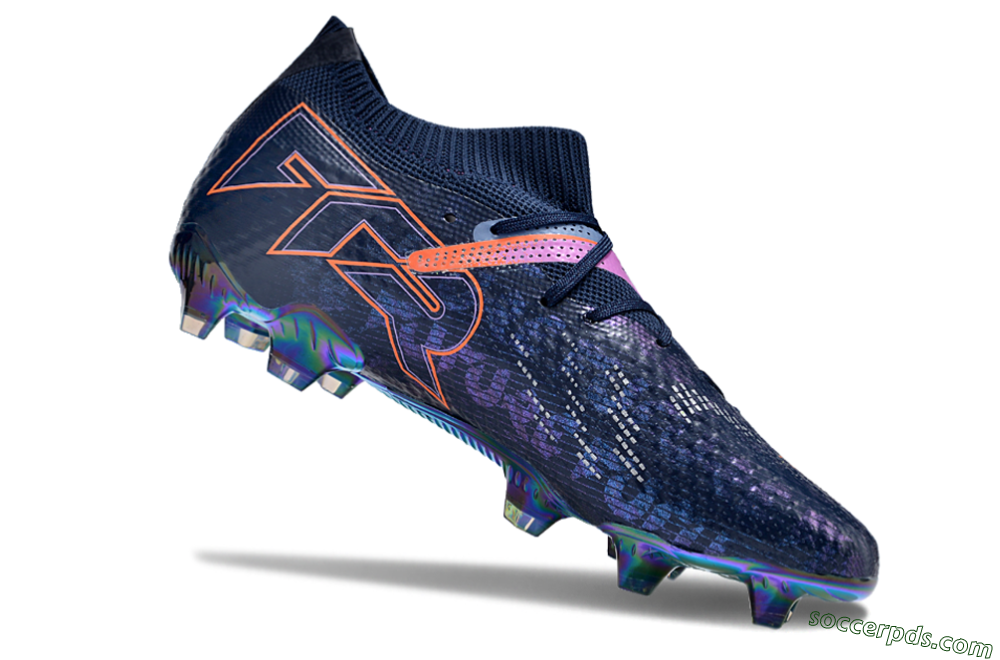 Puma Future Ultimate FG Low-Tops Football Boots - Blue/Pink/Orange/Gold 4