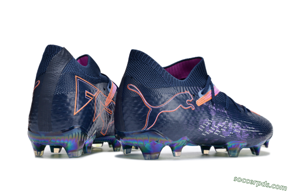 Puma Future Ultimate FG Low-Tops Football Boots - Blue/Pink/Orange/Gold 6