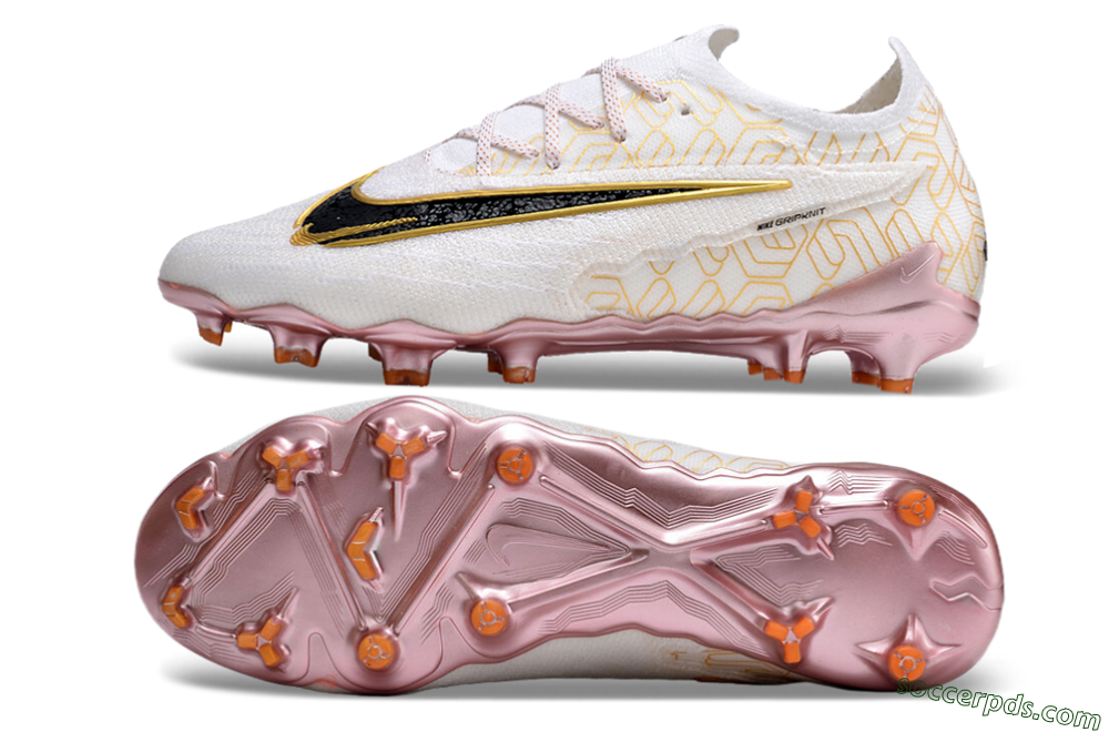 Nike Phantom GX Elite United Golden Pack FG Low-Tops Football Boots - White/Metallic Gold/Black 0