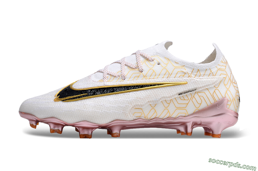 Nike Phantom GX Elite United Golden Pack FG Low-Tops Football Boots - White/Metallic Gold/Black 2