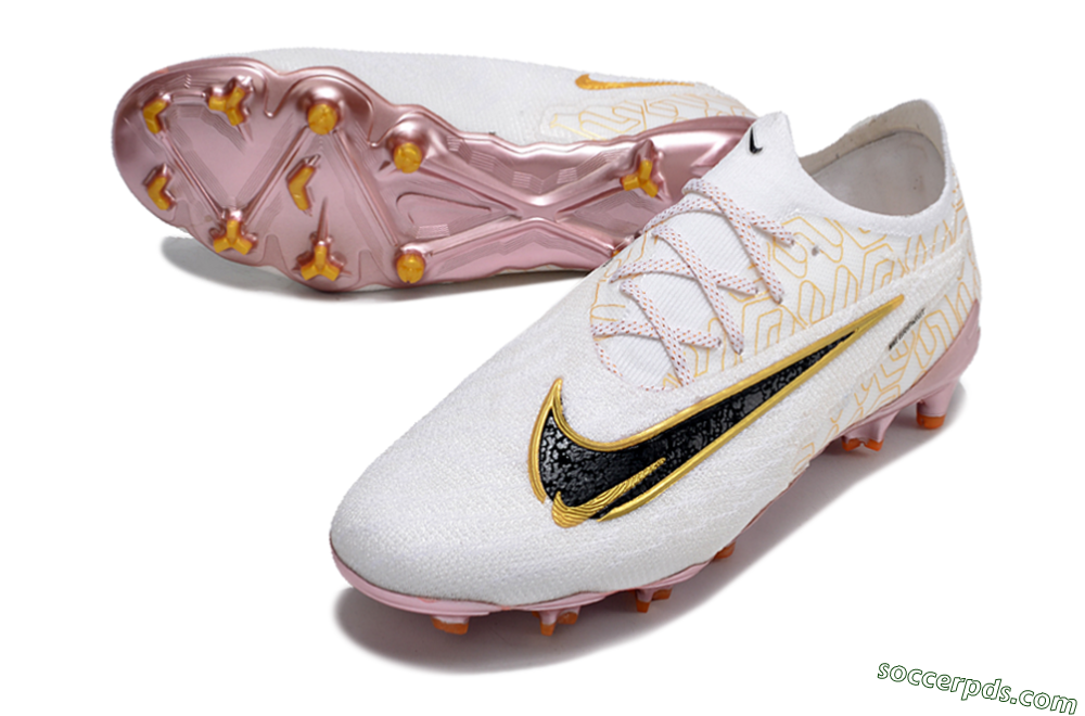 Nike Phantom GX Elite United Golden Pack FG Low-Tops Football Boots - White/Metallic Gold/Black 3
