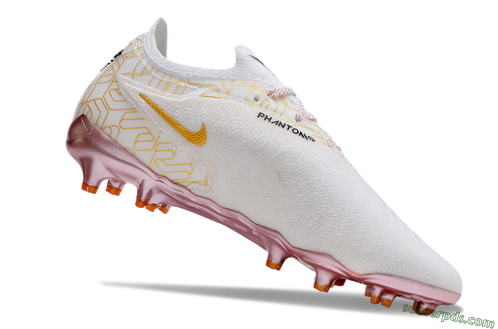 Nike Phantom GX Elite United Golden Pack FG Low-Tops Football Boots - White/Metallic Gold/Black 4