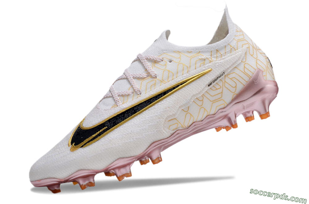 Nike Phantom GX Elite United Golden Pack FG Low-Tops Football Boots - White/Metallic Gold/Black 5