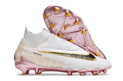 Nike Phantom GX Elite DF Link United Golden Pack FG High-Tops Football Boots - White/Metallic Gold/Black