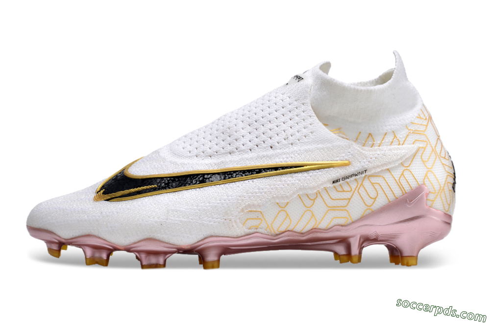Nike Phantom GX Elite DF Link United Golden Pack FG High-Tops Football Boots - White/Metallic Gold/Black 2