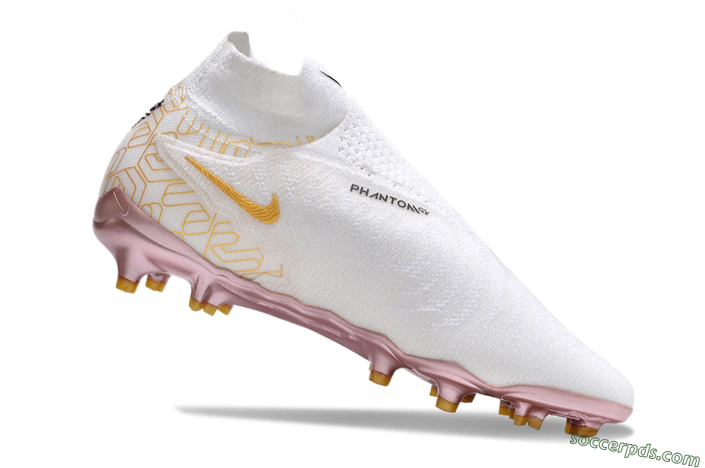 Nike Phantom GX Elite DF Link United Golden Pack FG High-Tops Football Boots - White/Metallic Gold/Black 4
