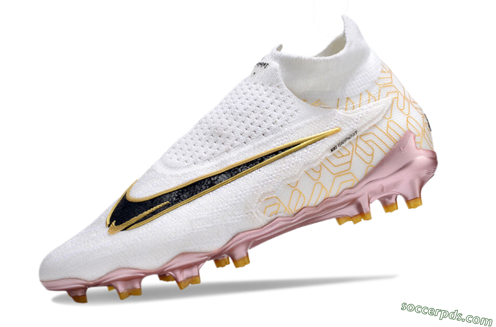 Nike Phantom GX Elite DF Link United Golden Pack FG High-Tops Football Boots - White/Metallic Gold/Black 5