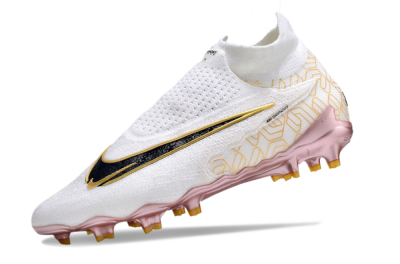 Nike Phantom GX Elite DF Link United Golden Pack FG High-Tops Football Boots - White/Metallic Gold/Black