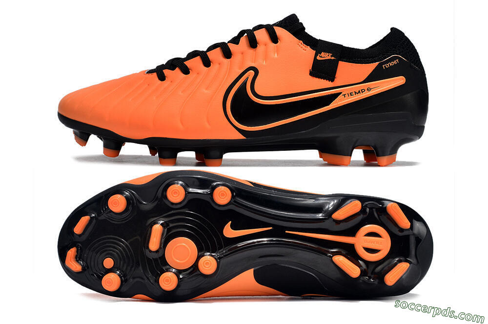 Nike Tiempo Legend 10 Elite FG Low-Tops Football Boots - Orange/Black 0
