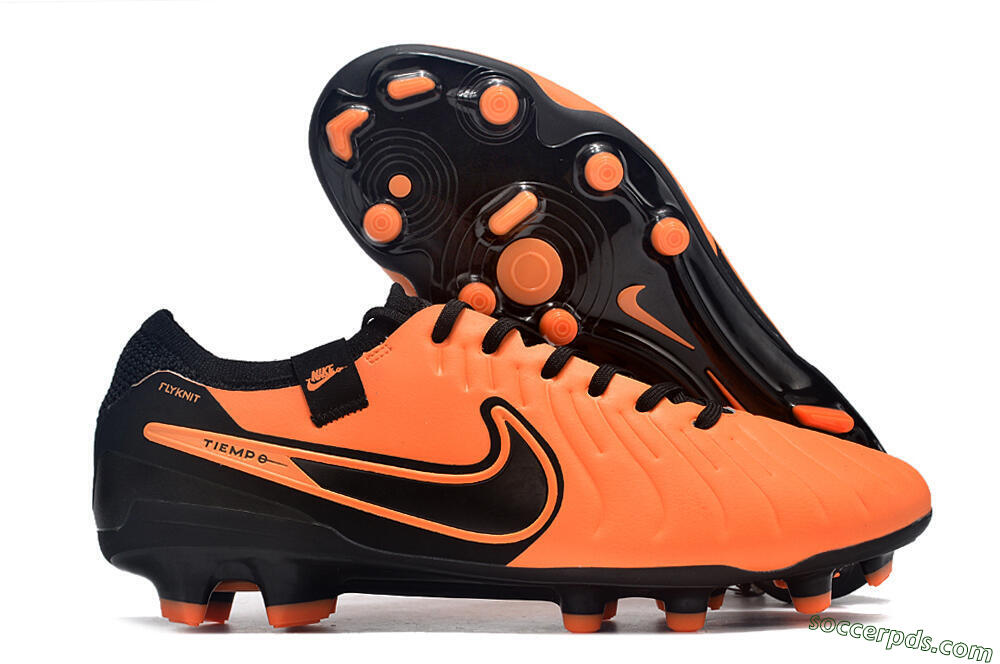 Nike Tiempo Legend 10 Elite FG Low-Tops Football Boots - Orange/Black 1