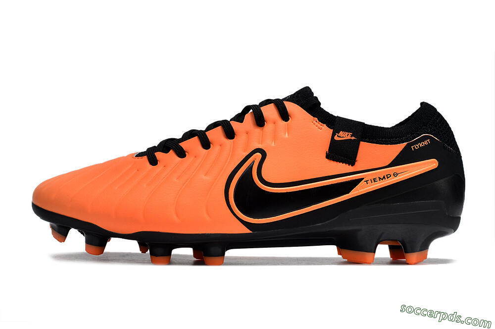 Nike Tiempo Legend 10 Elite FG Low-Tops Football Boots - Orange/Black 2
