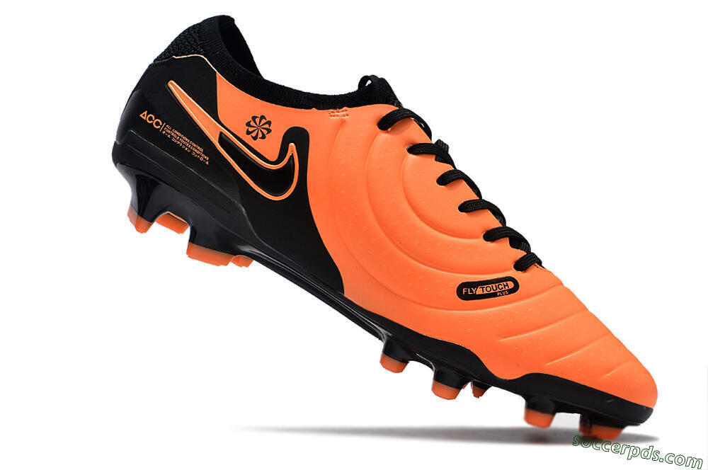 Nike Tiempo Legend 10 Elite FG Low-Tops Football Boots - Orange/Black 4