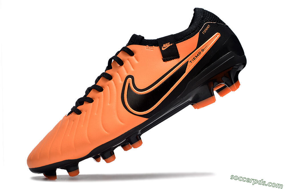 Nike Tiempo Legend 10 Elite FG Low-Tops Football Boots - Orange/Black 5