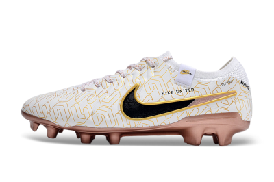 Nike Tiempo Legend 10 Elite FG Low-Tops Football Boots - White/Gold/Black