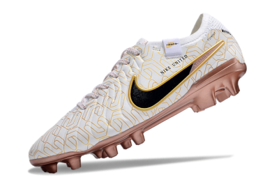 Nike Tiempo Legend 10 Elite FG Low-Tops Football Boots - White/Gold/Black