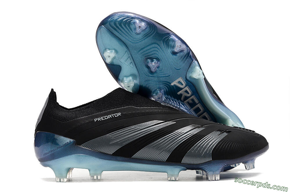 Adidas Predator 24 Elite LL FG Low-Tops Football Boots - Black/Silver/Jade 1