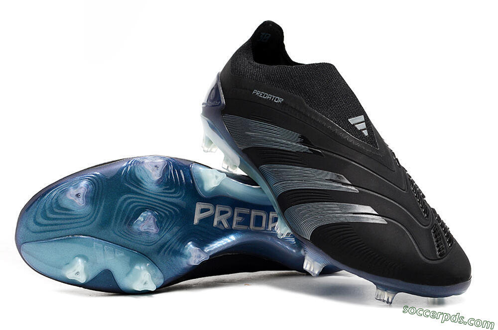 Adidas Predator 24 Elite LL FG Low-Tops Football Boots - Black/Silver/Jade 3