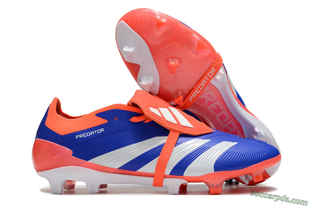 Adidas Predator Elite Foldover Tongue FG Low-Tops Football Boots - Blue/Red/White 1