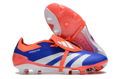 Adidas Predator Elite Foldover Tongue FG Low-Tops Football Boots - Blue/Red/White