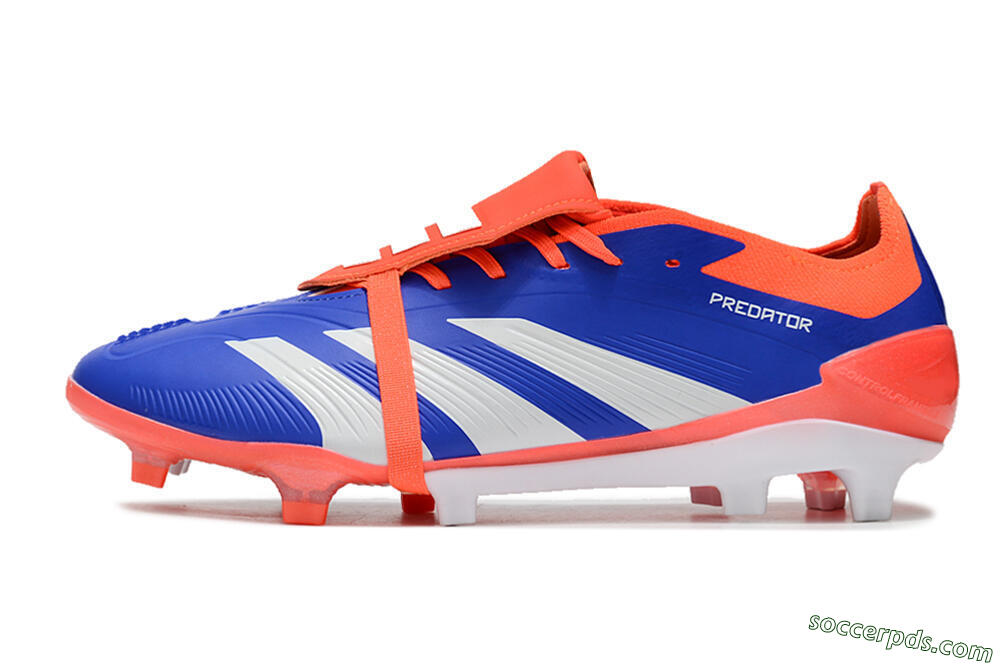 Adidas Predator Elite Foldover Tongue FG Low-Tops Football Boots - Blue/Red/White 2
