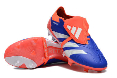 Adidas Predator Elite Foldover Tongue FG Low-Tops Football Boots - Blue/Red/White