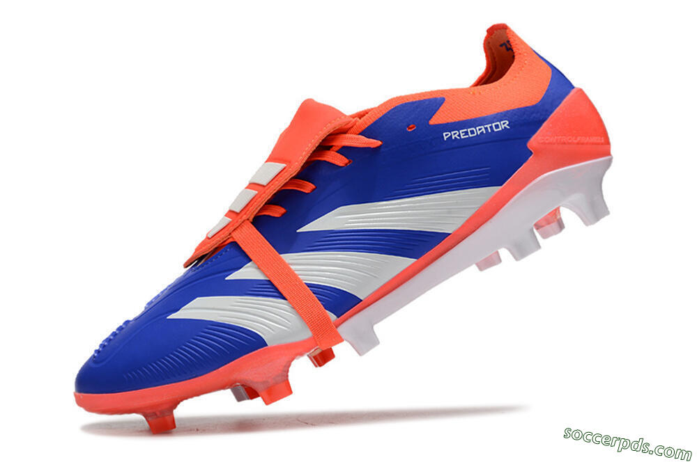 Adidas Predator Elite Foldover Tongue FG Low-Tops Football Boots - Blue/Red/White 5