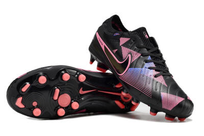 Nike Tiempo Legend 10 Elite FG Low-Tops Football Boots - Black/Pink/Blue