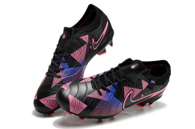 Nike Tiempo Legend 10 Elite FG Low-Tops Football Boots - Black/Pink/Blue