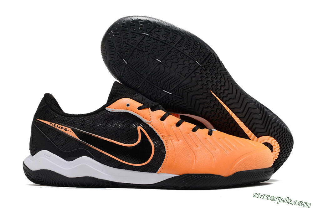 Nike Tiempo Legend 10 Elite IC Low-Tops Football Shoes - Orange/Black/White 1