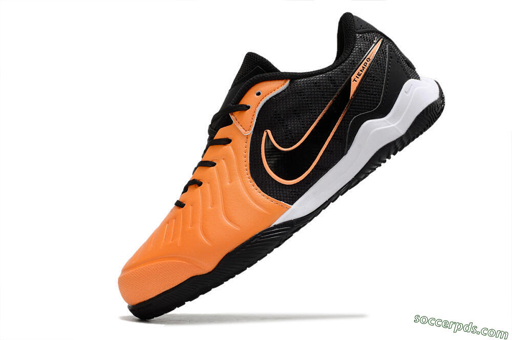 Nike Tiempo Legend 10 Elite IC Low-Tops Football Shoes - Orange/Black/White 5