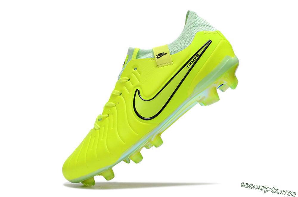 Nike Tiempo Legend 10 Elite FG Low-Tops Football Boots - Yellow/Jade/Gold 5