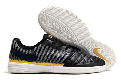 Nike Lunar Gato 2 IC Low-Tops Football Shoes - Black/Blue/Yellow