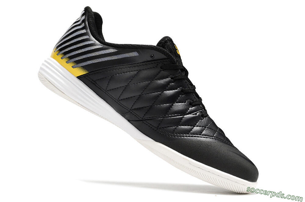 Nike Lunar Gato 2 IC Low-Tops Football Shoes - Black/Blue/Yellow 4