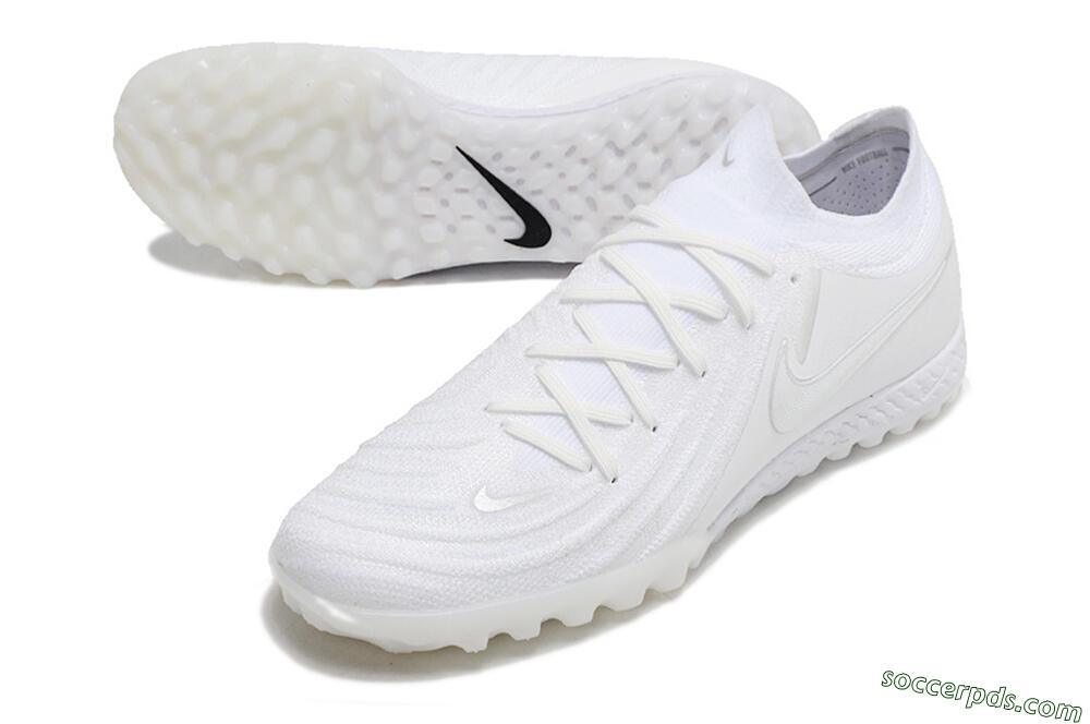 Nike Phantom GX 2 Elite TF Low-Tops Football Shoes - White/Black 3