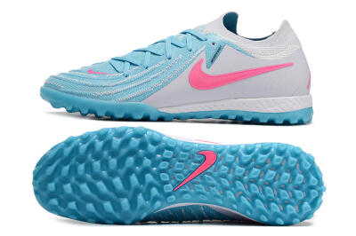 Nike Phantom GX 2 Elite TF Low-Tops Football Shoes - Blue/White/Pink