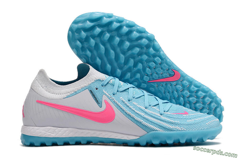 Nike Phantom GX 2 Elite TF Low-Tops Football Shoes - Blue/White/Pink 1