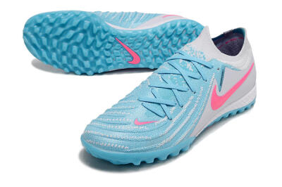 Nike Phantom GX 2 Elite TF Low-Tops Football Shoes - Blue/White/Pink