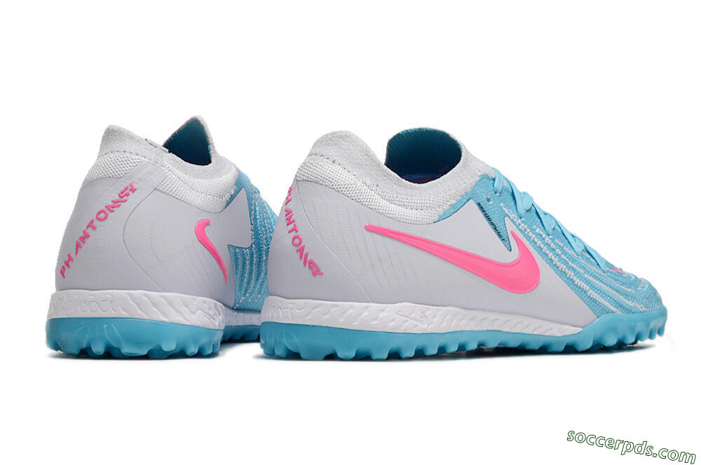 Nike Phantom GX 2 Elite TF Low-Tops Football Shoes - Blue/White/Pink 6