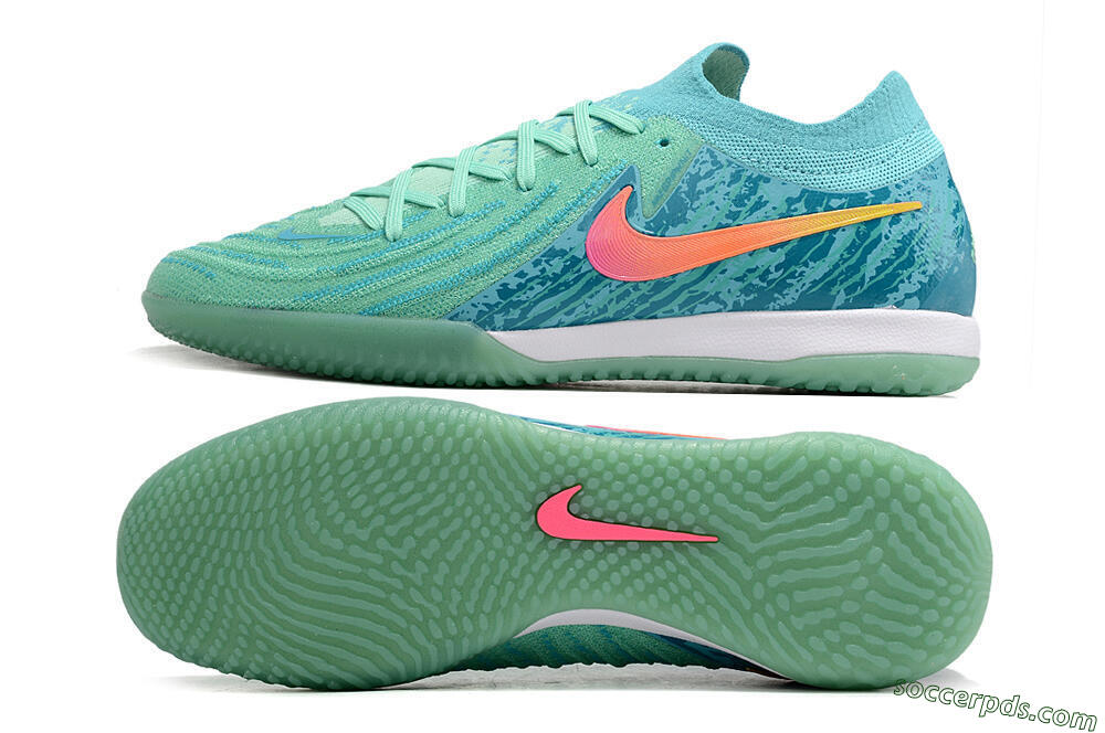 Nike Phantom GX 2 Elite IC Low-Tops Football Shoes - Jade/Pink/Orange 0
