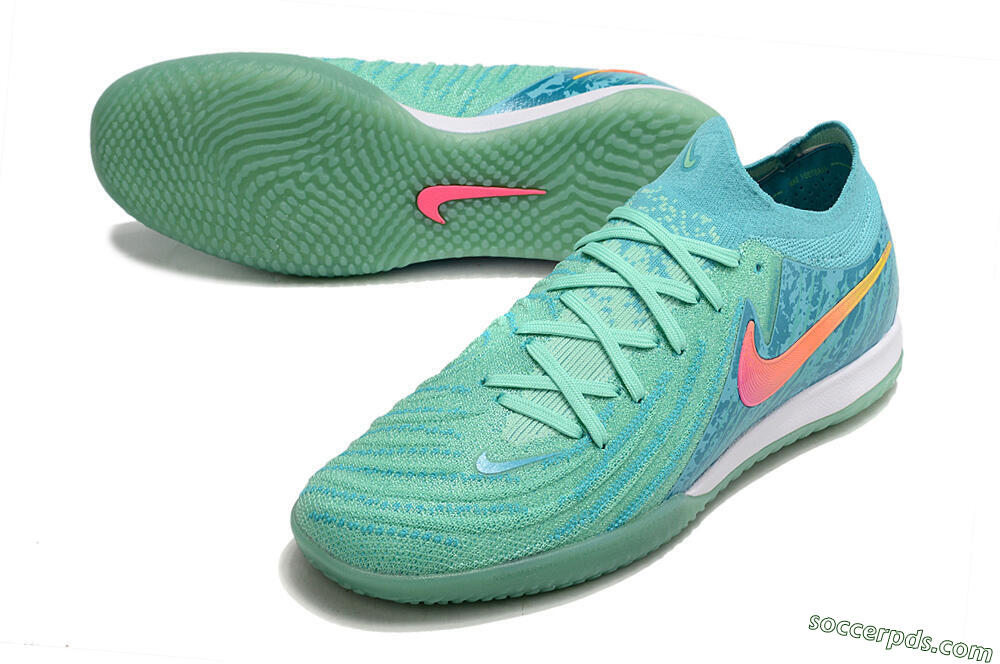 Nike Phantom GX 2 Elite IC Low-Tops Football Shoes - Jade/Pink/Orange 3
