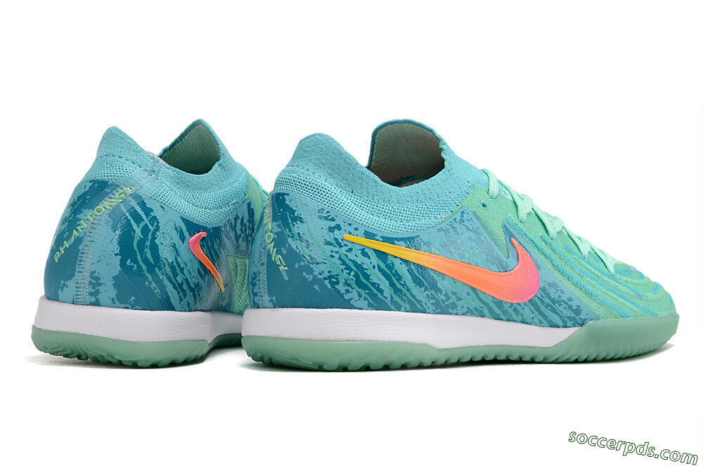 Nike Phantom GX 2 Elite IC Low-Tops Football Shoes - Jade/Pink/Orange 6